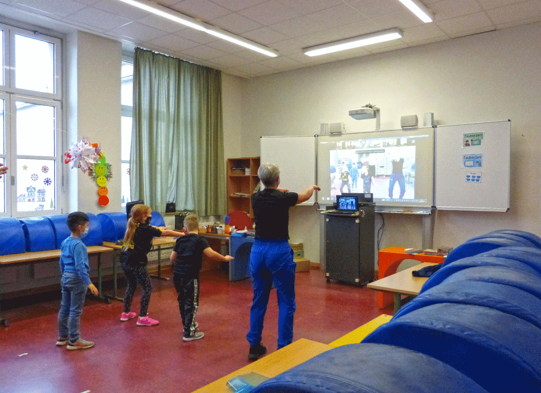 Online-Sportstunde an der Grundschule Feldsieper Schule