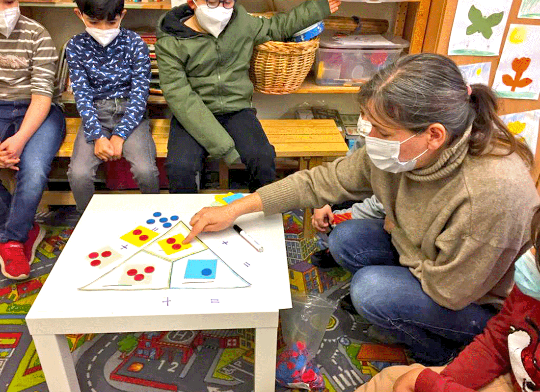 Matheunterricht am Teilstandort der Grundschule Feldsieper Schule