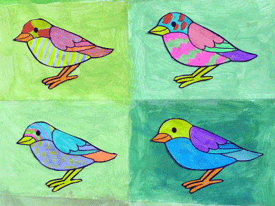 Kunst in der Klasse 4c der Feldsieper Grundschule Bochum