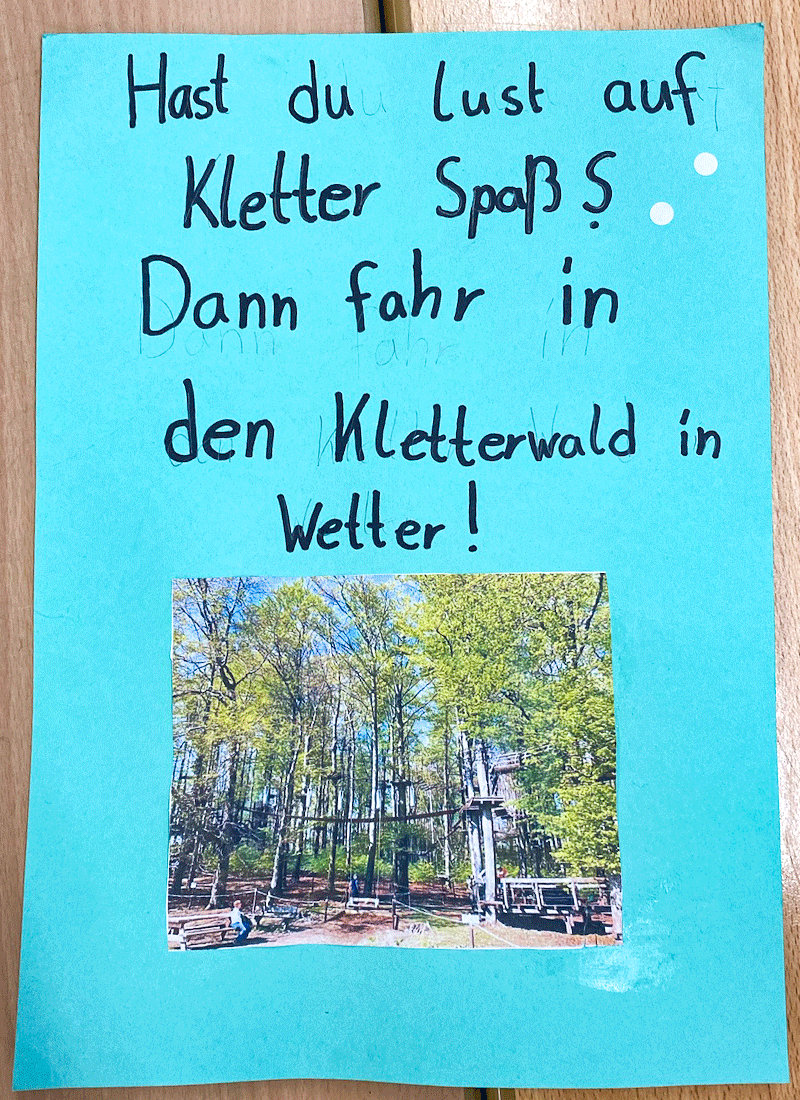 Aus dem Unterricht in der Feldsieper Schule Bochum