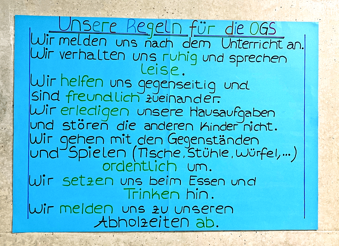 Aus dem Unterricht in der Feldsieper Schule Bochum