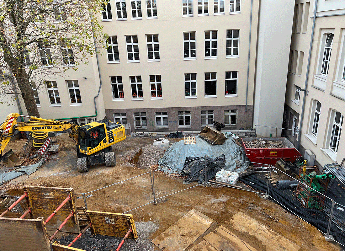 Baustellentagebuch der Errichtung eines neuen Grundschulgebäudes Feldsieper Strasse